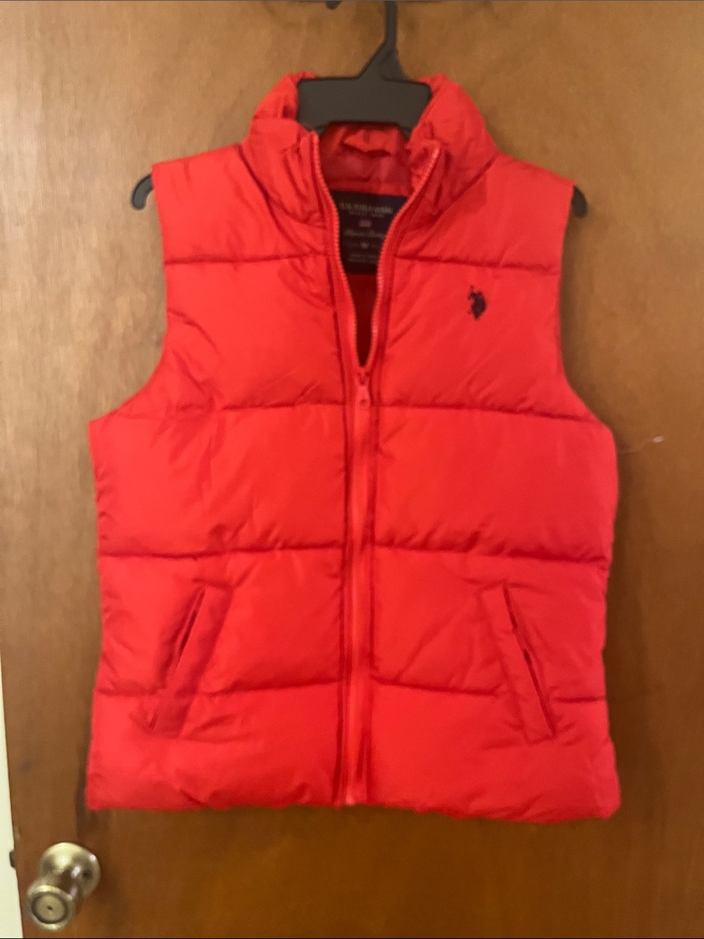 U.S. Polo Assn. Boys Red Quilted Puffer Vest